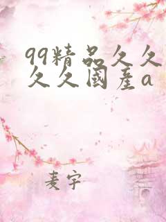99精品久久久久久国产a