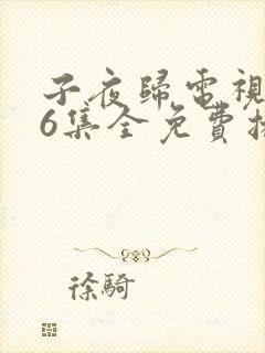 子夜归电视剧36集全免费播放