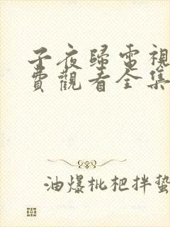 子夜归电视剧免费观看全集38高清