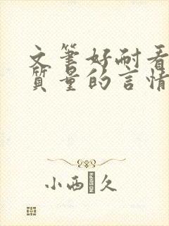 文笔好耐看的高质量的言情小说