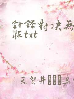 针锋对决无删减版txt