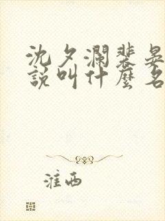 沈夕澜裴晏禾小说叫什么名字