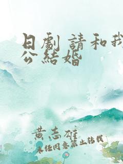 日剧 请和我老公结婚