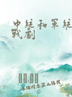 中统和军统的谍战剧