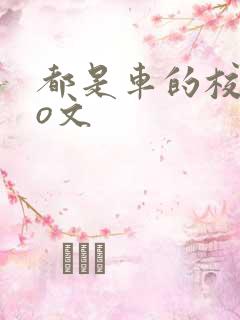 都是车的校园po文