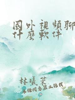 国外视频聊天用什么软件