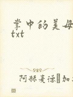 掌中的美母版主txt