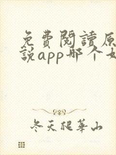 免费阅读原耽小说app哪个好?