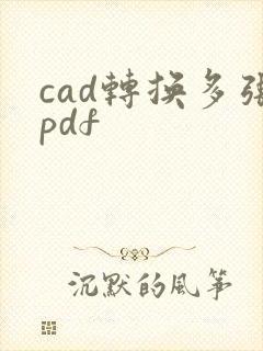 cad转换多张pdf