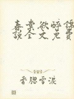 春棠欲醉锦一小说全文免费阅读