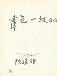 黄色一级aaa片