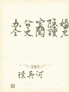 办公室隐婚小说全文阅读免费