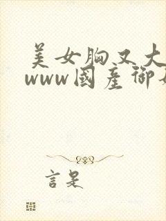 美女胸又大又黄www国产御姐