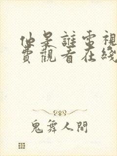 他是谁电视剧免费观看在线完整版