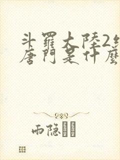 斗罗大陆2绝世唐门是什么时候出的