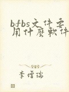 bfbs文件要用什么软件打开