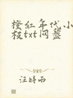 橙红年代小说精校txt网盘