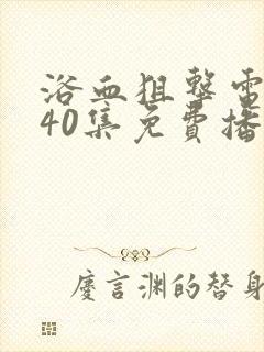 浴血狙击电视剧40集免费播放