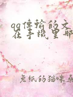 qq传输的文件在手机里哪个文件夹