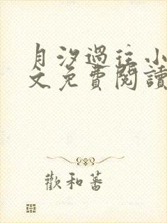 月汐过往小说全文免费阅读最新章节