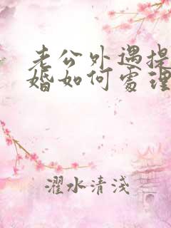 老公外遇提出离婚如何处理