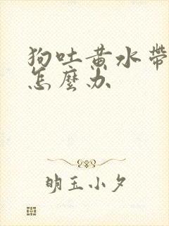 狗吐黄水带泡沫怎么办