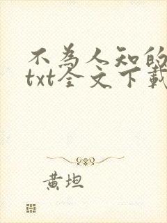 不为人知的故事txt全文下载