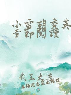 小雷胡秀英全部章节阅读