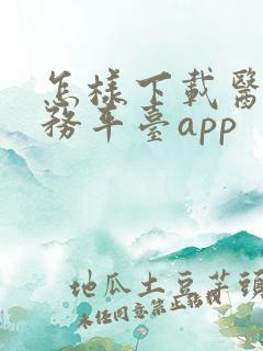 怎样下载医保服务平台app