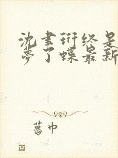 沈聿珩终是庄周梦了蝶最新章节