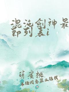 混沌剑神最新章节列表i