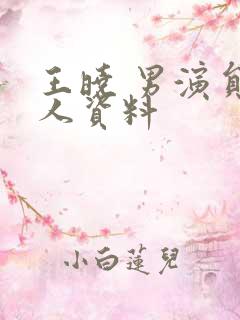 王晓 男演员个人资料