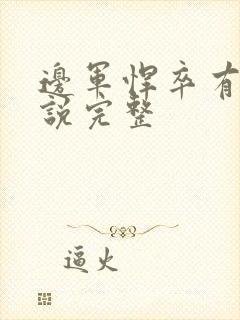 边军悍卒有声小说完整