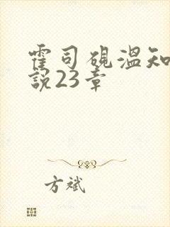 霍司砚温知羽小说23章