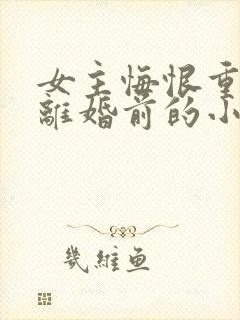 女主悔恨重生到离婚前的小说推荐