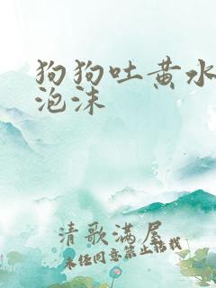 狗狗吐黄水带白泡沫