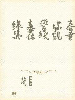 缘来誓你泰剧全集在线观看