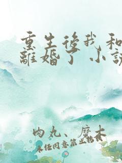 重生后我和渣男离婚了 小说在线