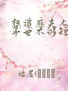 想追历夫人追三年也不够短剧