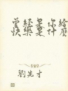 曾经是你给我的快乐是什么歌