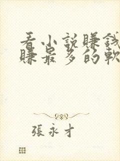 看小说赚钱哪个赚最多的软件