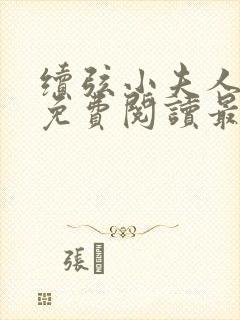 续弦小夫人全文免费阅读最新章节列表