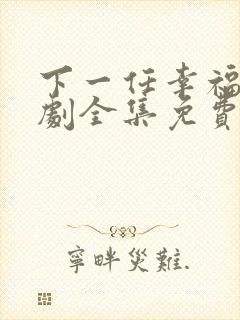 下一任幸福电视剧全集免费观看