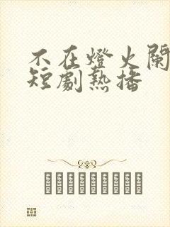 不在灯火阑珊处短剧热播