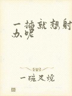 一插就想射怎么办呢