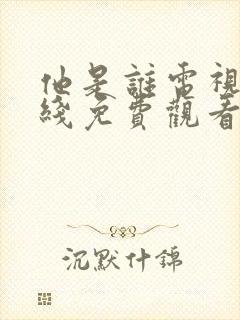 他是谁电视剧在线免费观看全集