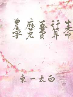 农历五行生辰八字免费算命