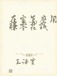 在家怎么用手机赚零花钱