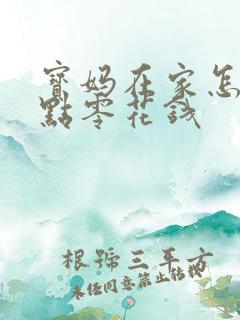 宝妈在家怎么赚点零花钱