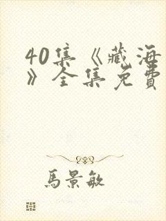 40集《藏海传》全集免费播放